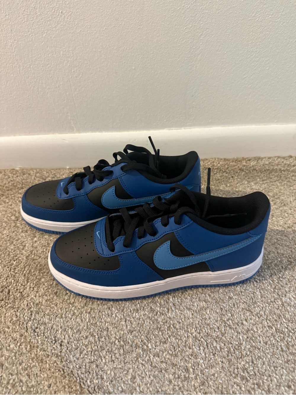 Nike Blue and Black Air Force 1 Low